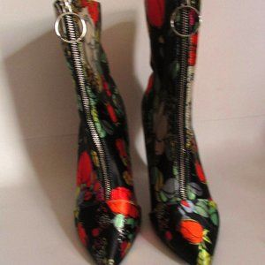 Floral Ankle Booties